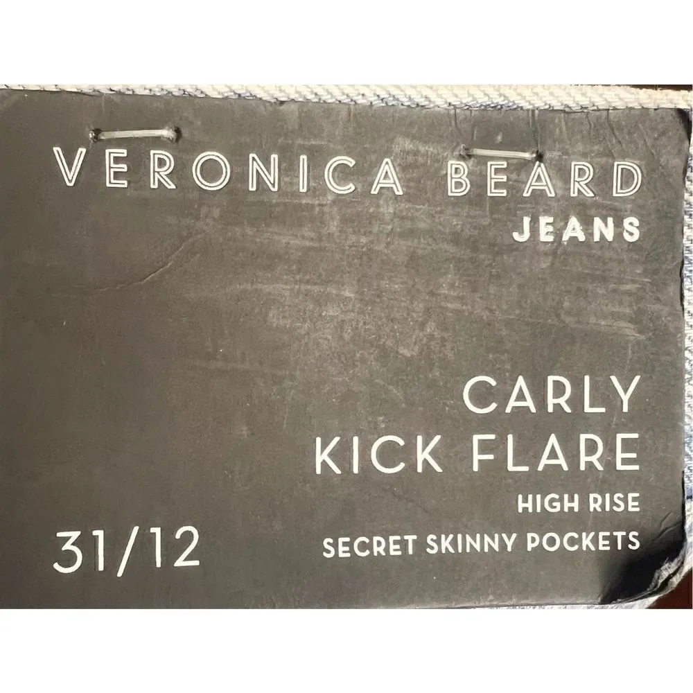 Veronica Beard CARLY KICK-FLARE JEAN | RAW HEM in Bail Out NWT Size 31/12